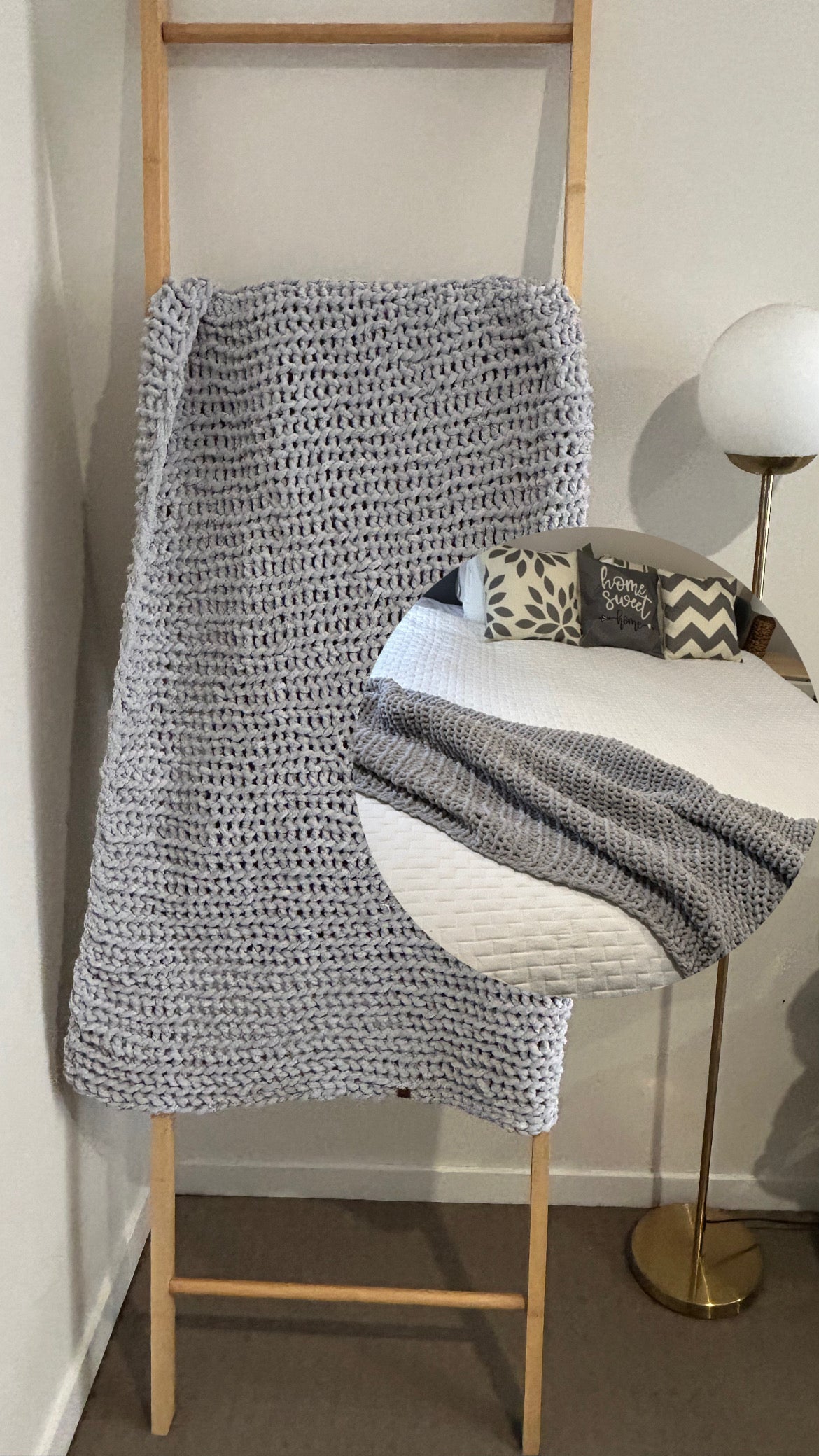 Crochet blanket + Homely gift box bundle