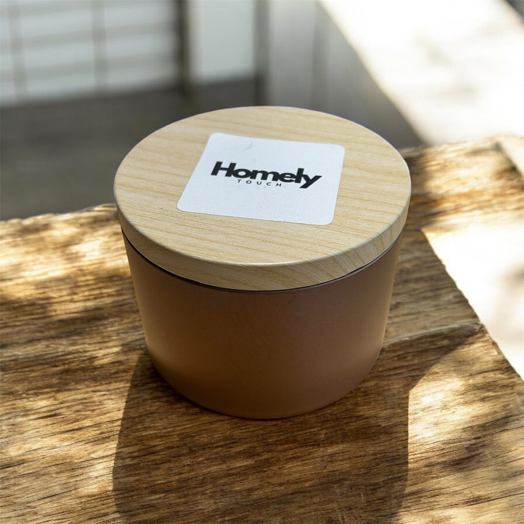 Hand-Poured Tropical Spice Candle with Vinyl Message