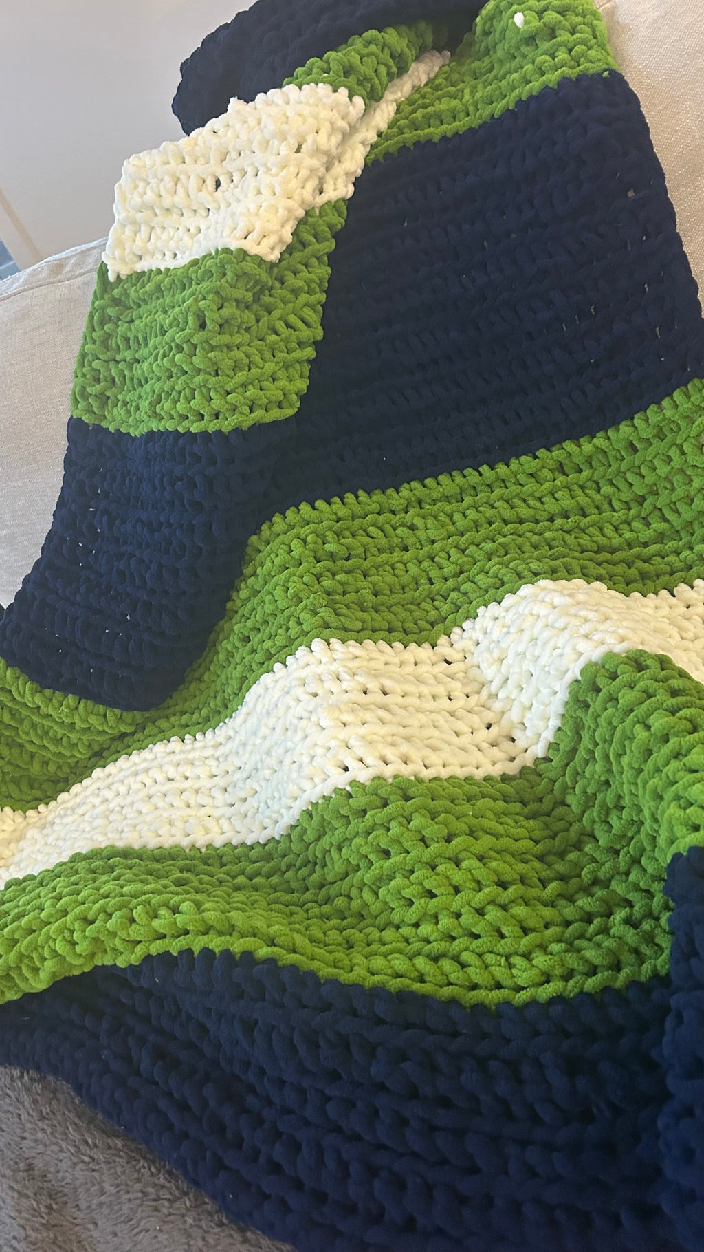 Handmade Crochet Blanket – Throw Size - NRL WARRIORS