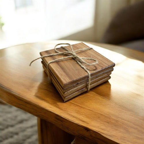 4x set rustic coasters