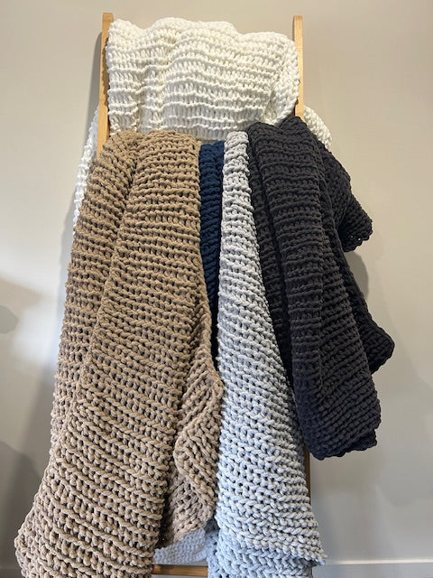 Handmade Crochet Blanket – Throw Size - Brown