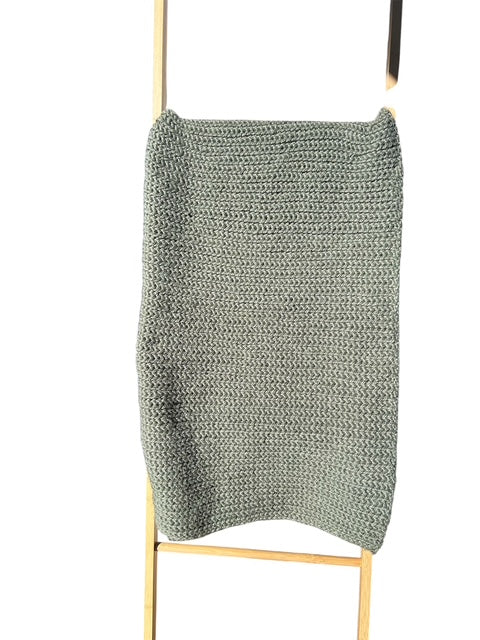 Handmade Crochet Blanket – Throw Size - Recycled Evergreen