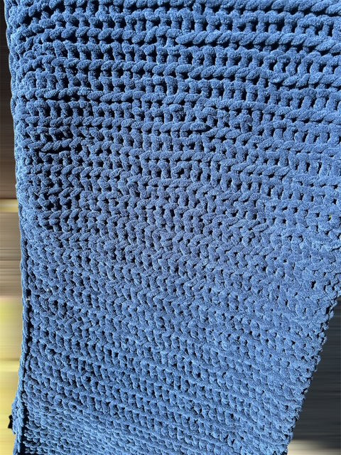 Handmade Crochet Blanket – Throw Size - Navy