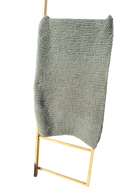 Handmade Crochet Blanket – Throw Size - Recycled Evergreen
