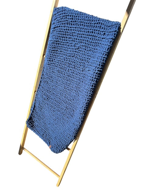 Handmade Crochet Blanket – Throw Size - Navy